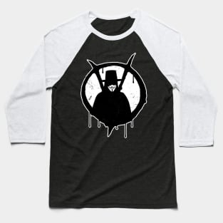 V For Vendetta Guy Fawkes Spraypaint Stencil Baseball T-Shirt